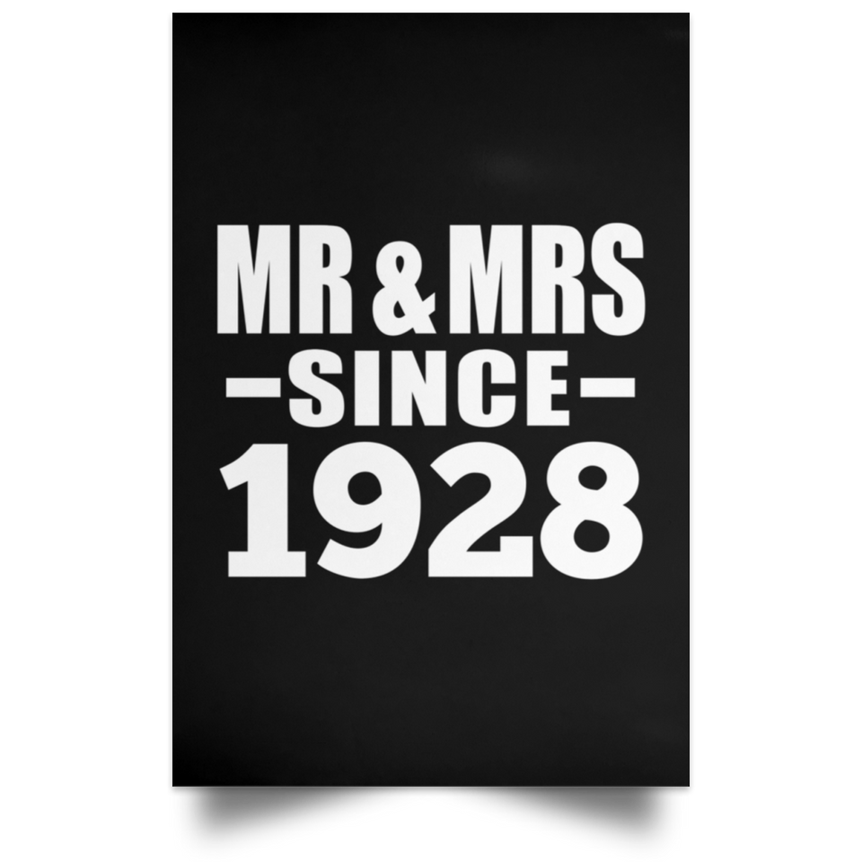 96th Anniversary Mr & Mrs Since 1928 - Poster Portrait