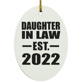 Daughter In Law Established EST. 2022 - Oval Ornament