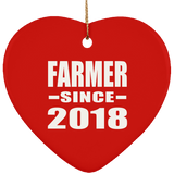 Farmer Since 2018 - Heart Ornament