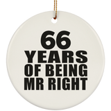 66th Anniversary 66 Years Of Being Mr Right - Circle Ornament
