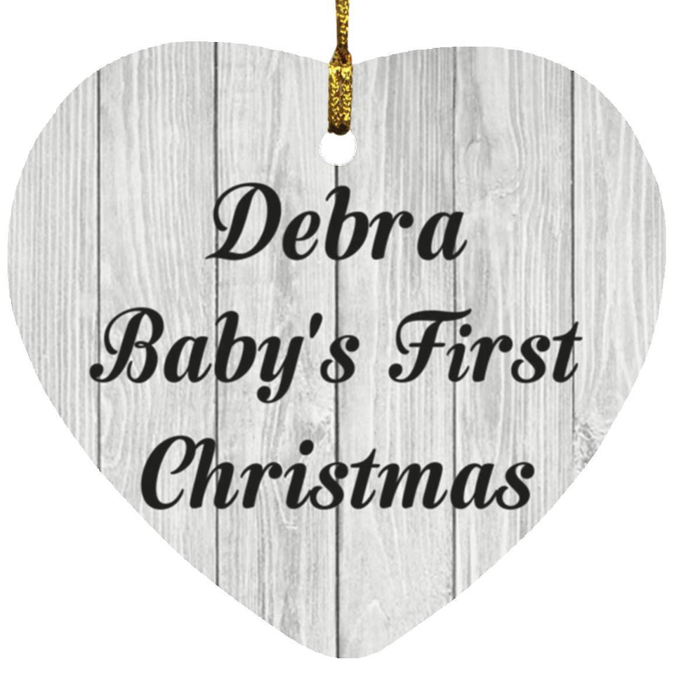 Debra Baby's First Christmas - Heart Ornament F