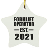 Forklift Operator Established EST. 2021 - Star Ornament
