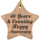 46th Anniversary 46 Years & Counting Happy Anniversary - Star Ornament C