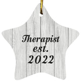 Therapist Established Est. 2022 - Star Ornament F