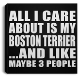 All I Care About Is My Boston Terrier - Canvas Square