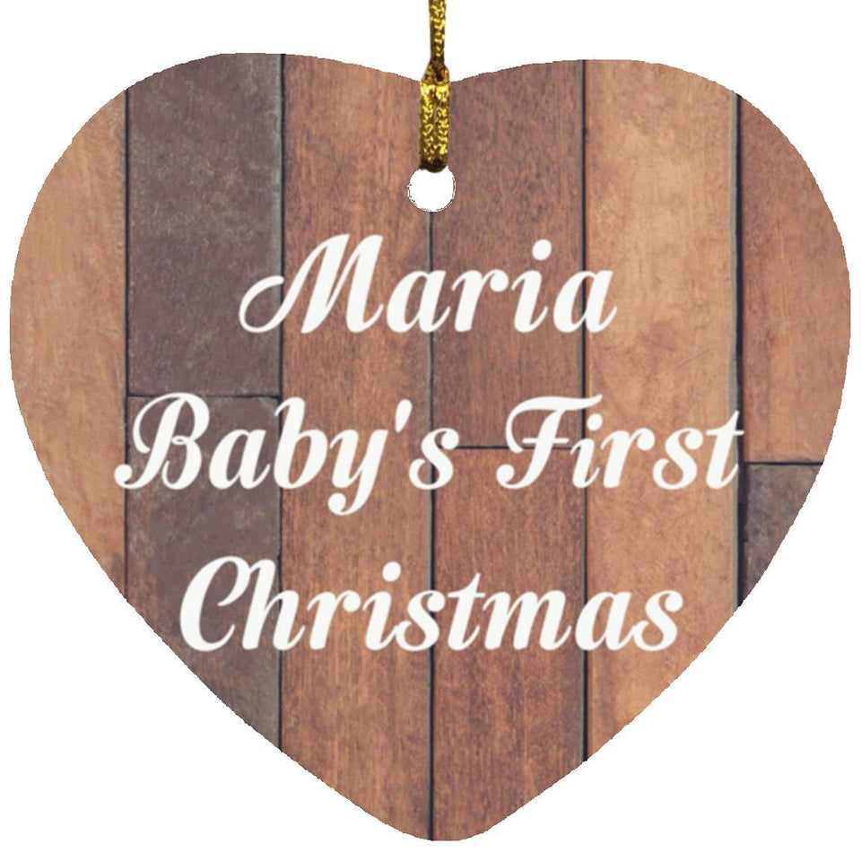 Maria Baby's First Christmas - Heart Ornament E