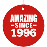 28th Birthday Amazing Since 1996 - Circle Ornament