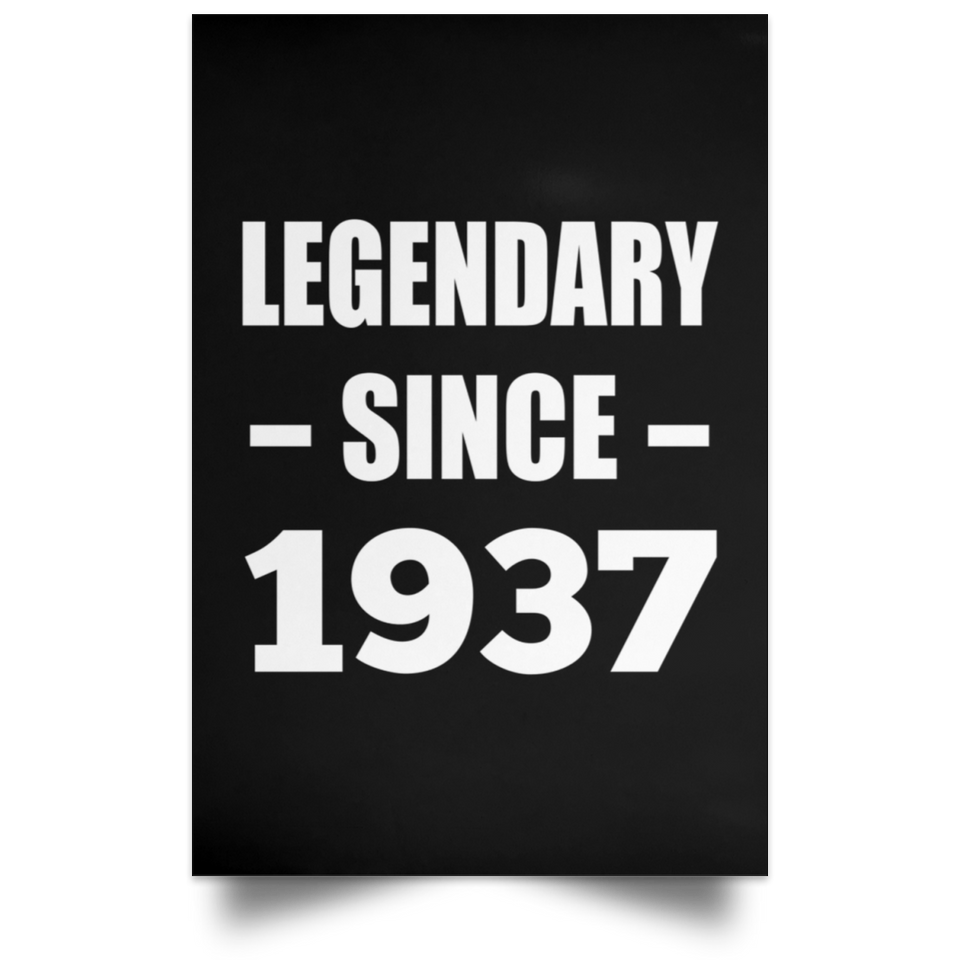 87th Birthday Legendary Since 1937 - Poster Portrait