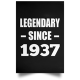 87th Birthday Legendary Since 1937 - Poster Portrait