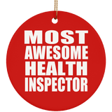 Most Awesome Health Inspector - Circle Ornament