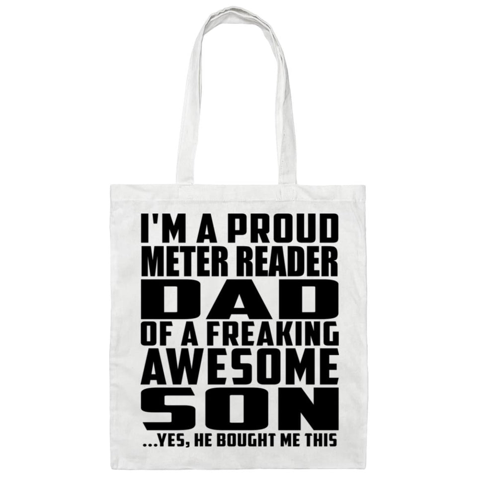 Proud Meter Reader Dad Of Awesome Son - Tote Bag White