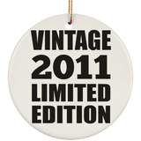13th Birthday Vintage 2011 Limited Edition - Circle Ornament