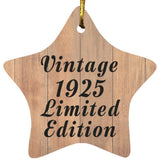 99th Birthday Vintage 1925 Limited Edition - Star Ornament C