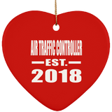 Air Traffic Controller Established EST. 2018 - Heart Ornament