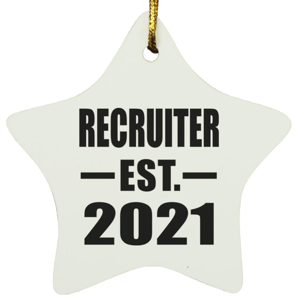 Recruiter Established EST. 2021 - Star Ornament