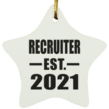 Recruiter Established EST. 2021 - Star Ornament