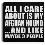 All I Care About Is My Afghan Hound - Canvas Square
