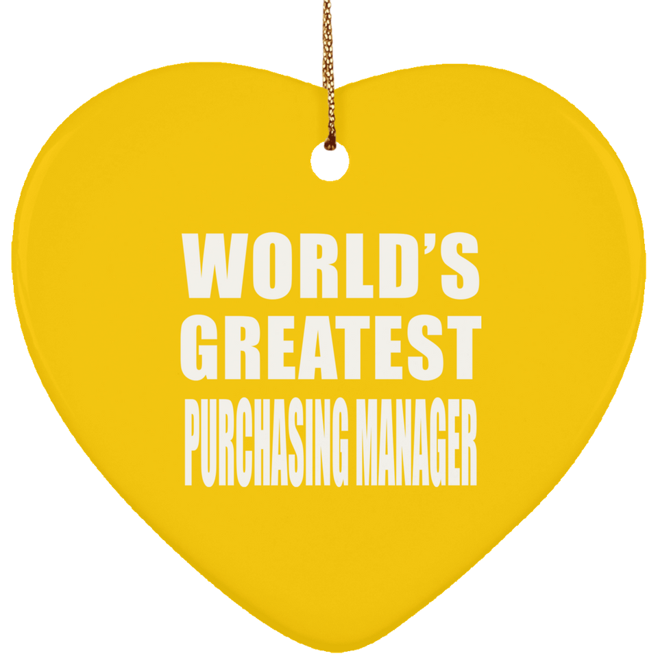 World's Greatest Purchasing Manager - Heart Ornament