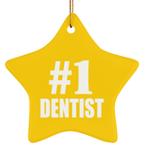 Number One #1 Dentist - Star Ornament