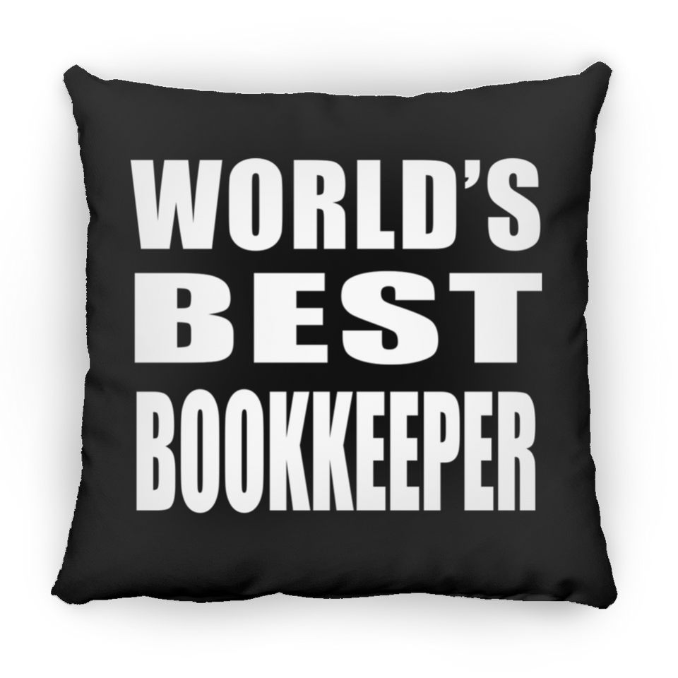 World's Best Bookkeeper - Throw Pillow Black