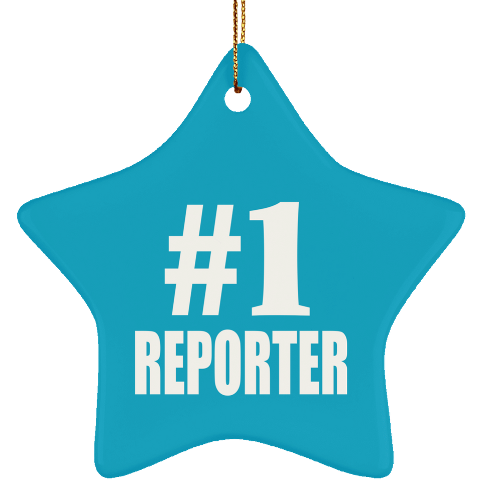 Number One #1 Reporter - Star Ornament