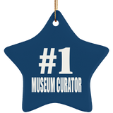 Number One #1 Museum Curator - Star Ornament