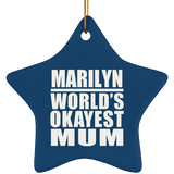 Marilyn World's Okayest Mum - Star Ornament