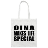 Oina Makes Life Special - Tote Bag White