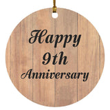 Happy 9th Anniversary - Circle Ornament C