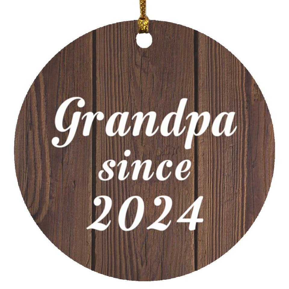 Grandpa Since 2024 - Circle Ornament D