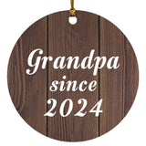 Grandpa Since 2024 - Circle Ornament D