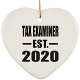 Tax Examiner Established EST. 2020 - Heart Ornament