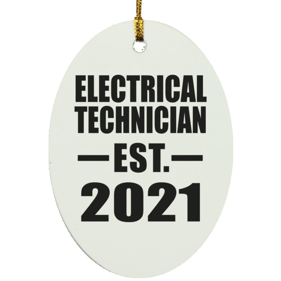 Electrical Technician Established EST. 2021 - Oval Ornament