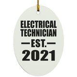 Electrical Technician Established EST. 2021 - Oval Ornament