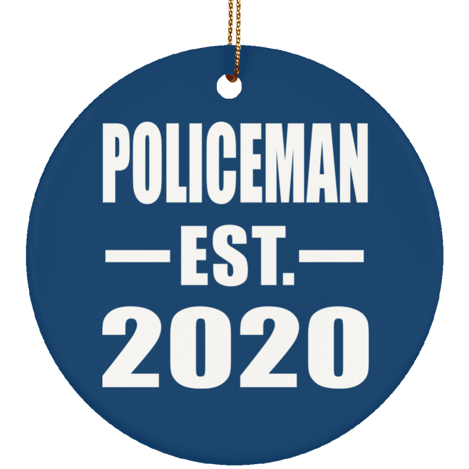 Policeman Established EST. 2020 - Circle Ornament