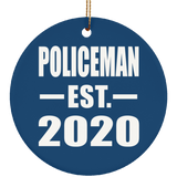 Policeman Established EST. 2020 - Circle Ornament