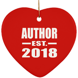 Author Established EST. 2018 - Heart Ornament