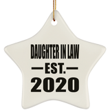 Daughter In Law Established EST. 2020 - Star Ornament