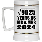 95th Anniversary Square Root of 9025 Years As Mr & Mrs 2024 - Beer Stein