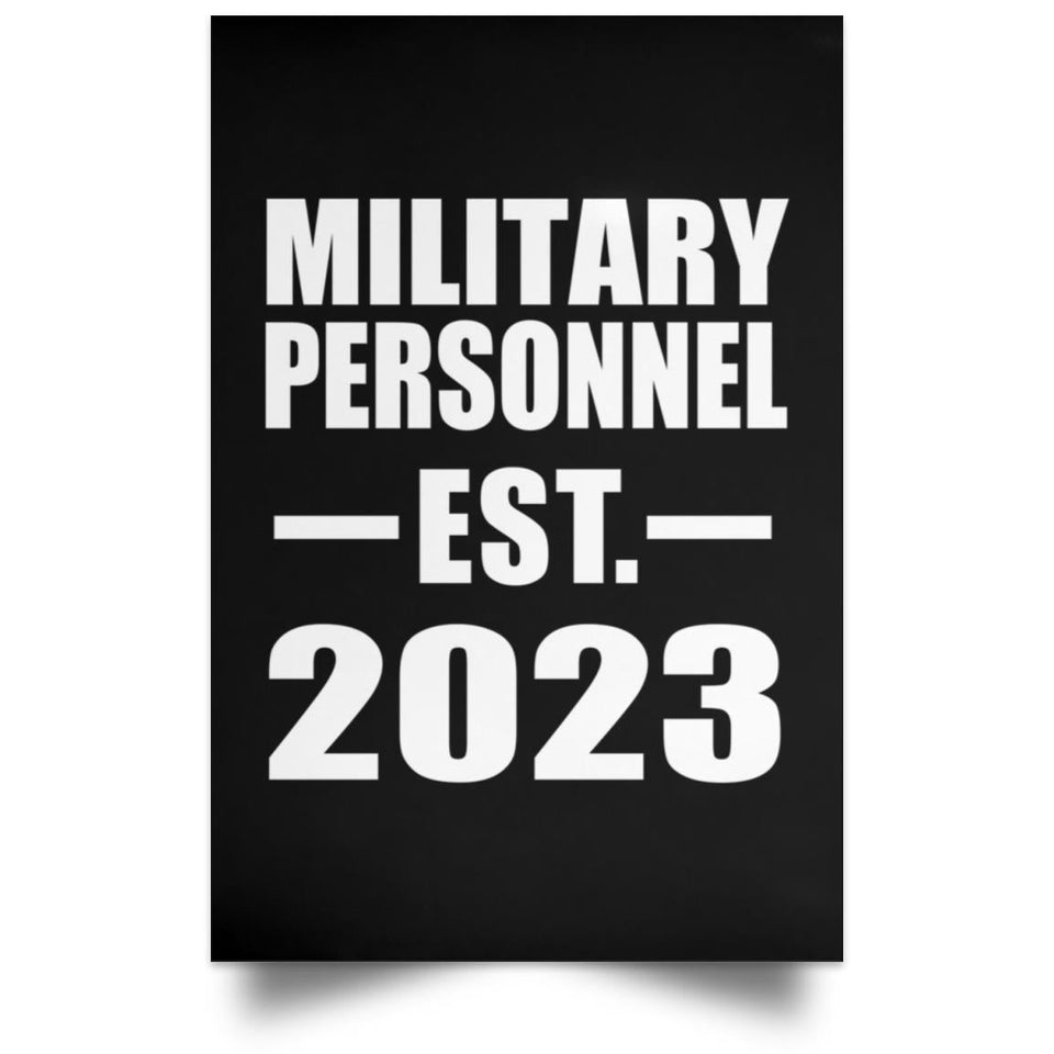 Military Personnel Established EST. 2023 - Poster Portrait