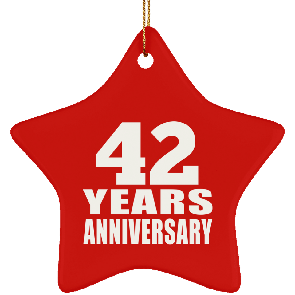 42nd Anniversary 42 Years - Star Ornament