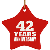 42nd Anniversary 42 Years - Star Ornament