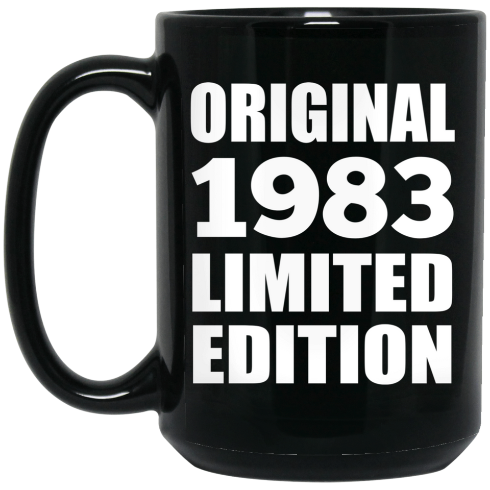 41st Birthday Original 1983 Limited Edition - 15oz Coffee Mug Black