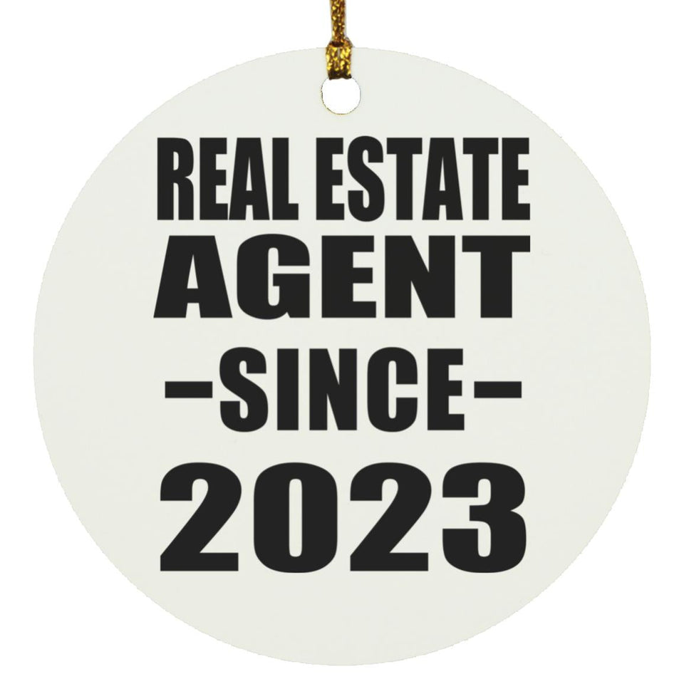 Real Estate Agent Since 2023 - Circle Ornament