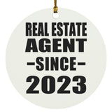 Real Estate Agent Since 2023 - Circle Ornament