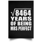 92nd Anniversary Square Root of 8464 Years of Mrs Perfect - Poster Portrait