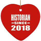 Historian Since 2018 - Heart Ornament