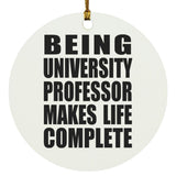 Being University Professor Makes Life Complete - Circle Ornament