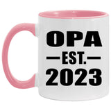 Opa Established EST. 2023 - 11oz Accent Mug Pink