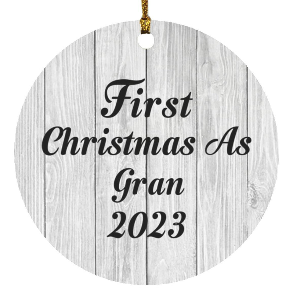 First Christmas As Gran 2023 - Circle Ornament F